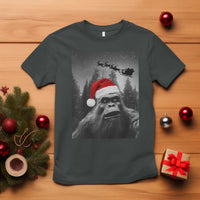 Funny Bigfoot Santas Sleigh Selfie Christmas T Shirt - Wonder Print Shop