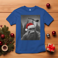 Funny Bigfoot Santas Sleigh Selfie Christmas T Shirt - Wonder Print Shop