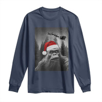 Funny Bigfoot Santas Sleigh Selfie Christmas Long Sleeve Shirt - Wonder Print Shop