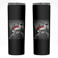 Funny Bigfoot Santas Sleigh Selfie Christmas Skinny Tumbler - Wonder Print Shop