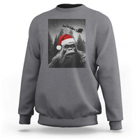 Funny Bigfoot Santas Sleigh Selfie Christmas Sweatshirt - Wonder Print Shop