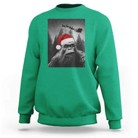 Funny Bigfoot Santas Sleigh Selfie Christmas Sweatshirt - Wonder Print Shop
