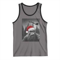 Funny Bigfoot Santas Sleigh Selfie Christmas Tank Top - Wonder Print Shop