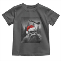 Funny Bigfoot Santas Sleigh Selfie Christmas Toddler T Shirt - Wonder Print Shop