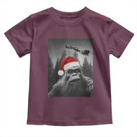 Funny Bigfoot Santas Sleigh Selfie Christmas Toddler T Shirt - Wonder Print Shop