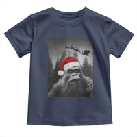 Funny Bigfoot Santas Sleigh Selfie Christmas Toddler T Shirt - Wonder Print Shop