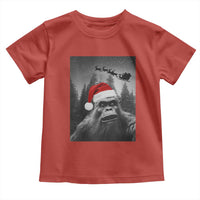 Funny Bigfoot Santas Sleigh Selfie Christmas Toddler T Shirt - Wonder Print Shop