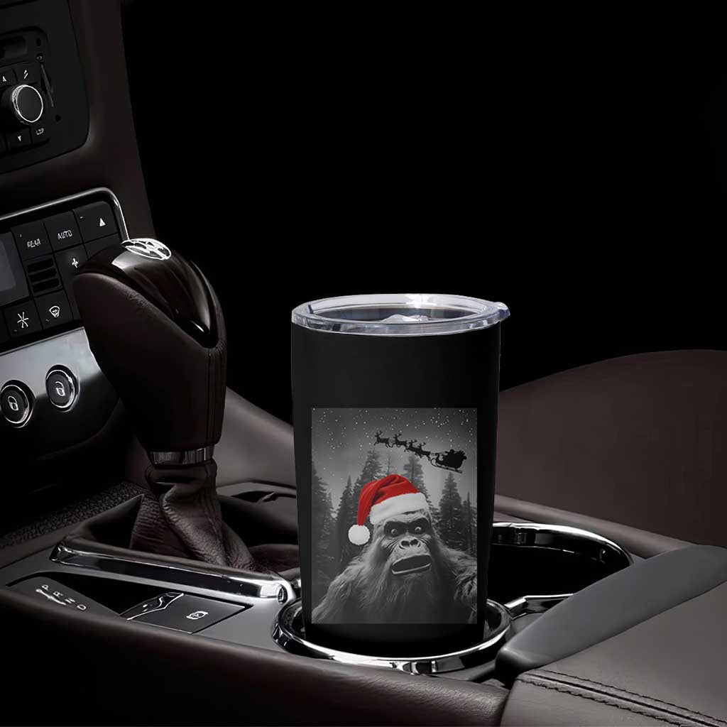 Funny Bigfoot Santas Sleigh Selfie Christmas Tumbler Cup - Wonder Print Shop