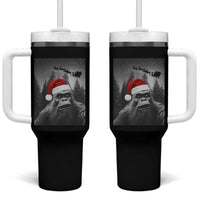 Funny Bigfoot Santas Sleigh Selfie Christmas Tumbler With Handle - Wonder Print Shop