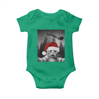 Funny Cat Selfie With Santas Sleigh Christmas Baby Onesie - Wonder Print Shop