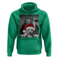 Funny Cat Selfie With Santas Sleigh Christmas Hoodie - Wonder Print Shop