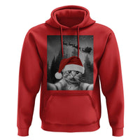 Funny Cat Selfie With Santas Sleigh Christmas Hoodie - Wonder Print Shop