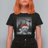 Funny Cat Selfie With Santas Sleigh Christmas T Shirt For Women - Wonder Print Shop