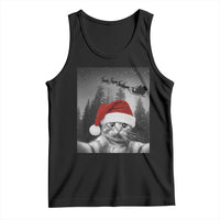 Funny Cat Selfie With Santas Sleigh Christmas Tank Top - Wonder Print Shop