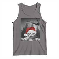 Funny Cat Selfie With Santas Sleigh Christmas Tank Top - Wonder Print Shop