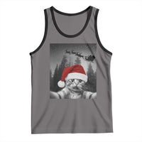 Funny Cat Selfie With Santas Sleigh Christmas Tank Top - Wonder Print Shop
