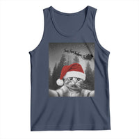 Funny Cat Selfie With Santas Sleigh Christmas Tank Top - Wonder Print Shop