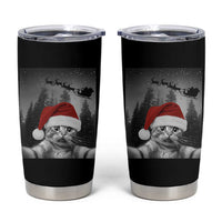 Funny Cat Selfie With Santas Sleigh Christmas Tumbler Cup - Wonder Print Shop
