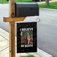 Funny Christmas Santa Bigfoot Garden Flag I Believe In Both Xmas Holiday - Wonder Print Shop