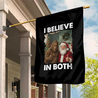 Funny Christmas Santa Bigfoot Garden Flag I Believe In Both Xmas Holiday - Wonder Print Shop