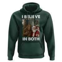 Funny Christmas Santa Bigfoot Hoodie I Believe In Both Xmas Holiday - Wonder Print Shop