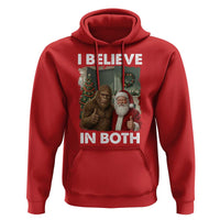 Funny Christmas Santa Bigfoot Hoodie I Believe In Both Xmas Holiday - Wonder Print Shop