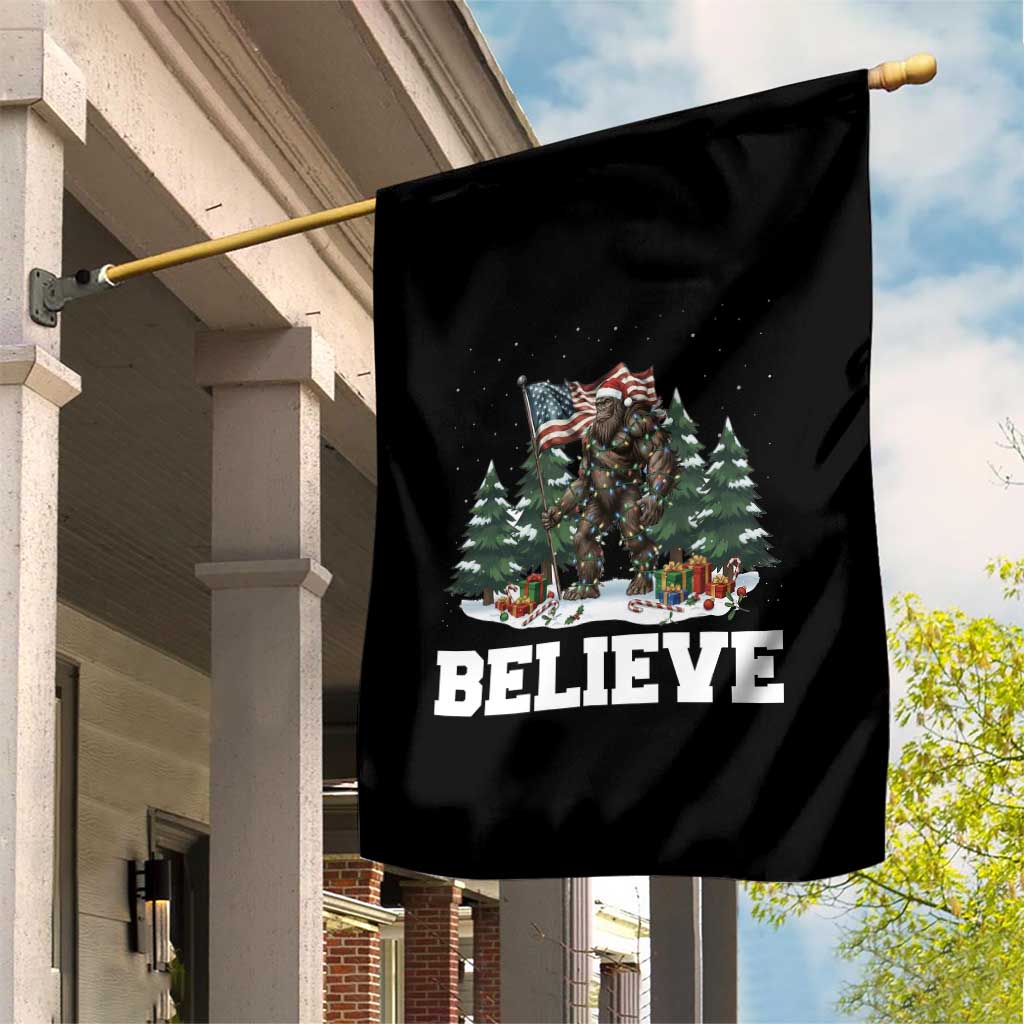 Funny Believe Bigfoot Christmas Garden Flag American Flag Sasquatch Holiday Gift - Wonder Print Shop