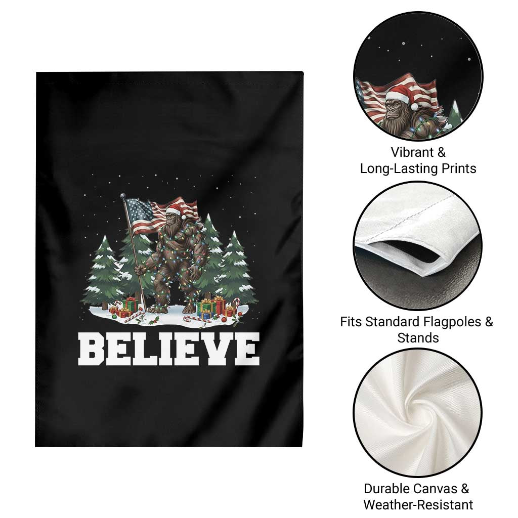 Funny Believe Bigfoot Christmas Garden Flag American Flag Sasquatch Holiday Gift - Wonder Print Shop