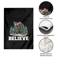 Funny Believe Bigfoot Christmas Garden Flag American Flag Sasquatch Holiday Gift - Wonder Print Shop