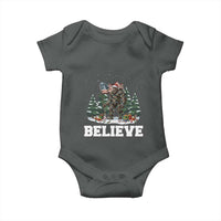 Funny Believe Bigfoot Christmas Baby Onesie American Flag Sasquatch Holiday Gift - Wonder Print Shop