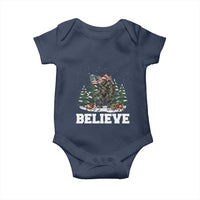 Funny Believe Bigfoot Christmas Baby Onesie American Flag Sasquatch Holiday Gift - Wonder Print Shop