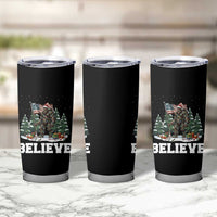 Funny Believe Bigfoot Christmas Tumbler Cup American Flag Sasquatch Holiday Gift - Wonder Print Shop