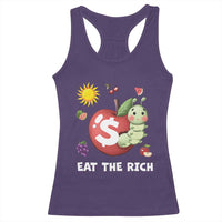 Funny Eat The Rich Racerback Tank Top Hungry Caterpillar Fruit Social Activist