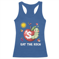 Funny Eat The Rich Racerback Tank Top Hungry Caterpillar Fruit Social Activist
