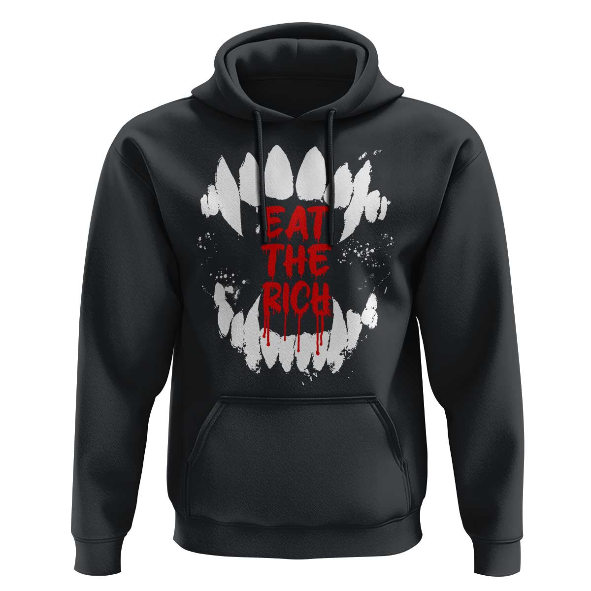 Eat The Rich Hoodie Vamp Fangs Social Activist