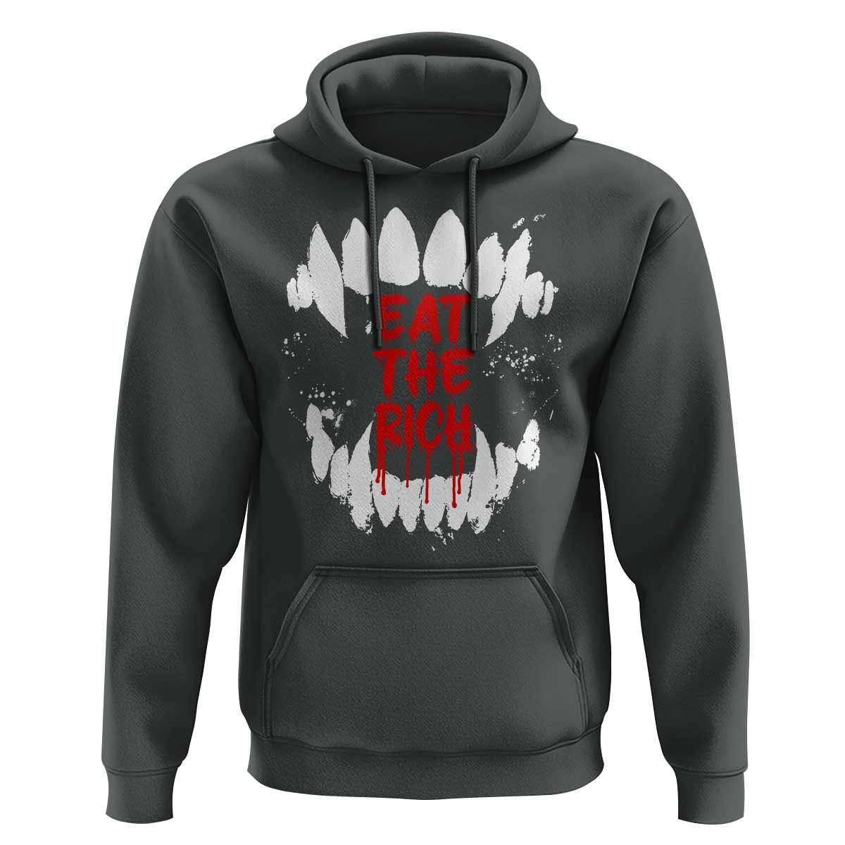 Eat The Rich Hoodie Vamp Fangs Social Activist