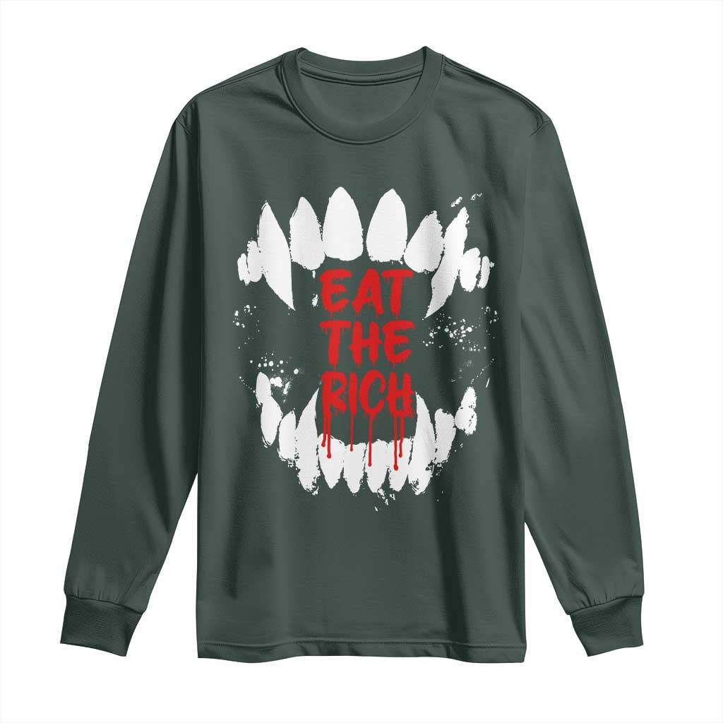 Eat The Rich Long Sleeve Shirt Vamp Fangs Social Activist