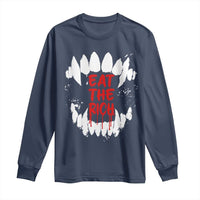 Eat The Rich Long Sleeve Shirt Vamp Fangs Social Activist