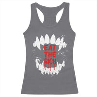 Eat The Rich Racerback Tank Top Vamp Fangs Social Activist