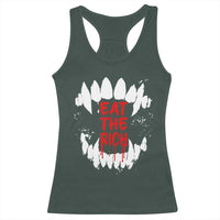 Eat The Rich Racerback Tank Top Vamp Fangs Social Activist