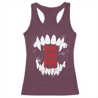 Eat The Rich Racerback Tank Top Vamp Fangs Social Activist