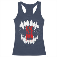 Eat The Rich Racerback Tank Top Vamp Fangs Social Activist