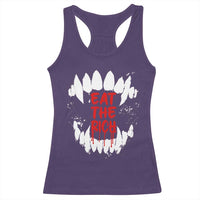 Eat The Rich Racerback Tank Top Vamp Fangs Social Activist