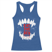 Eat The Rich Racerback Tank Top Vamp Fangs Social Activist