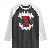 Eat The Rich Raglan Shirt Vamp Fangs Social Activist