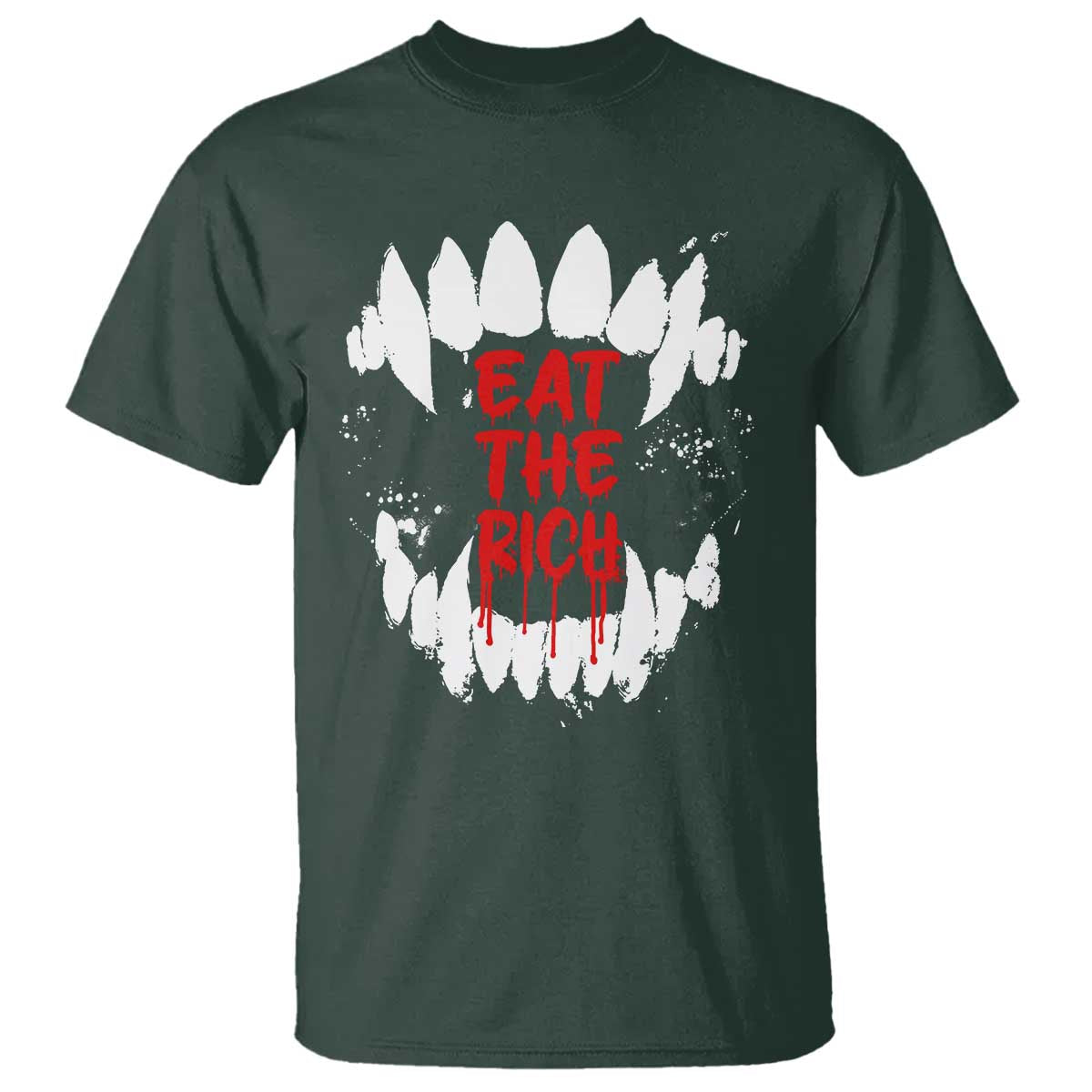 Eat The Rich T Shirt Vamp Fangs Social Activist - Wonder Print Shop