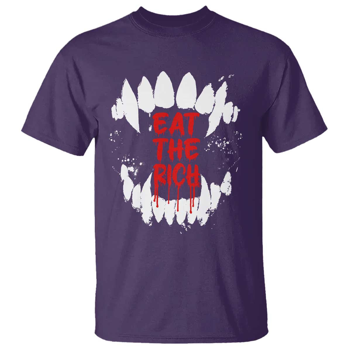 Eat The Rich T Shirt Vamp Fangs Social Activist - Wonder Print Shop