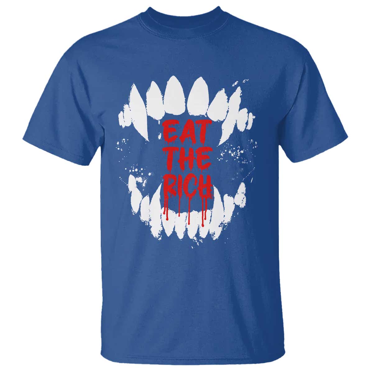 Eat The Rich T Shirt Vamp Fangs Social Activist - Wonder Print Shop