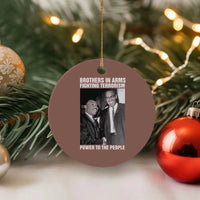 Martin Luther King And Malcolm X Ceramic Ornament Brothers In Arms Fighting Terrorism Power To The People