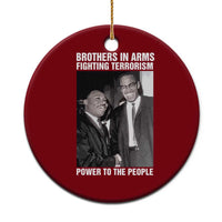 Martin Luther King And Malcolm X Ceramic Ornament Brothers In Arms Fighting Terrorism Power To The People